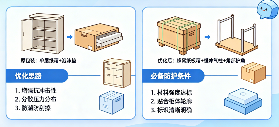 降低物流损耗!文件柜包装结构优化思路及必备防护条件