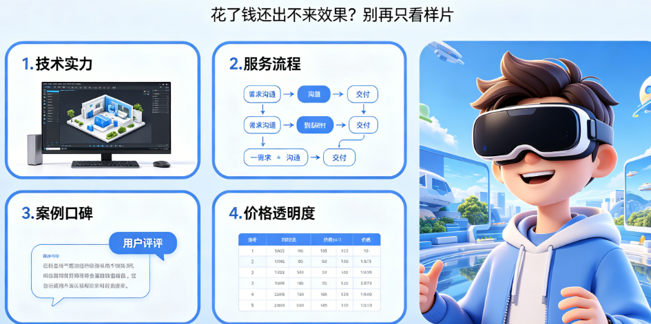 花了钱还出不来效果?挑选VR全景制作团队的4个关键指标，别再只看样片