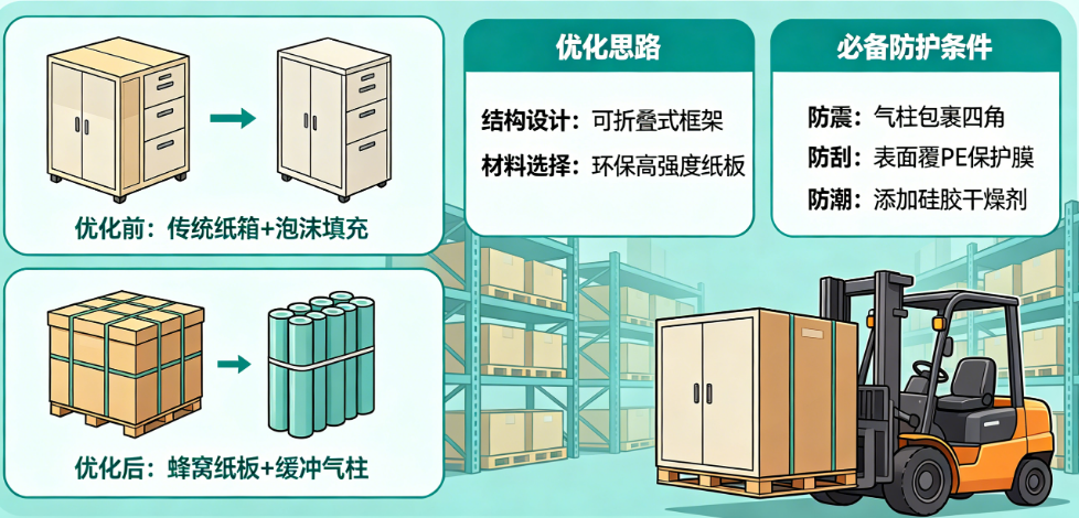 降低物流损耗!文件柜包装结构优化思路及必备防护条件