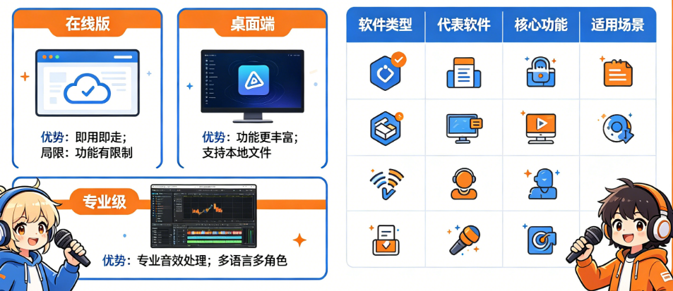 电脑端AI配音软件别只看“在线版”!从桌面端到专业级的完整推荐指南