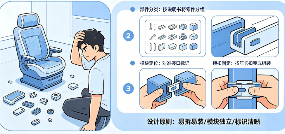 用户拆吊椅装不回去？揭秘模块化包装的设计原则与操作引导技巧