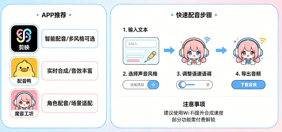 告别“机械声”尴尬：手机端AI配音APP全攻略与实操指南