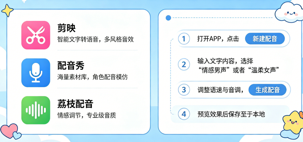 告别“机械声”尴尬：手机端AI配音APP全攻略与实操指南