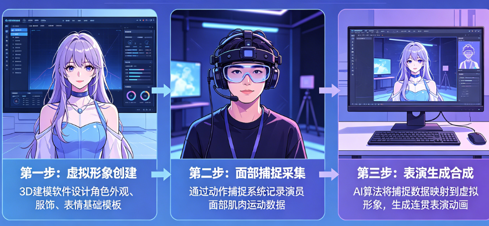 AI怎么生成数字人演员?虚拟形象+面部捕捉+表演生成全流程
