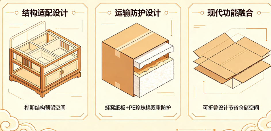 新中式家具包装别只懂“仿古”!从结构适配到运输防护的完整设计条件解析