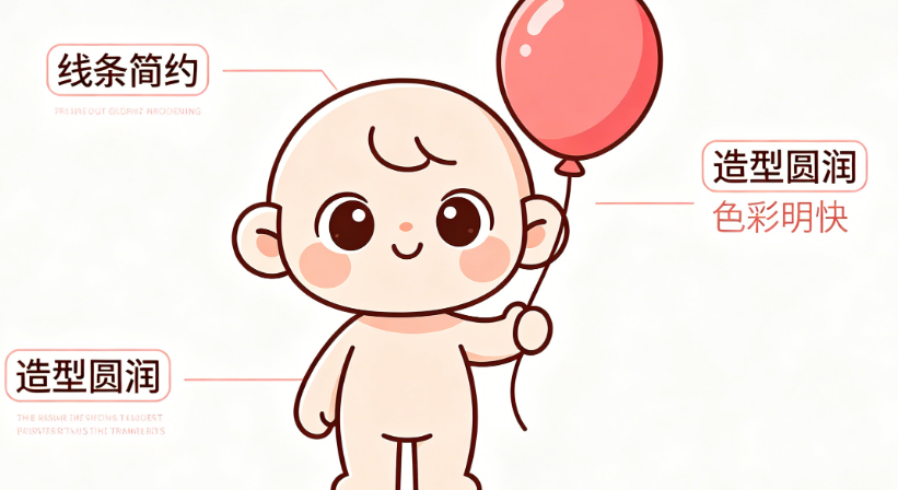 六一儿童商标设计:卡通形象、线条简约、造型创作核心技巧