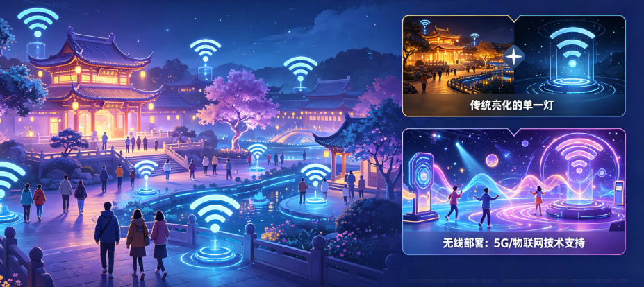 2026年文旅夜游新趋势:从“亮化”到“靓化”,无线部署成为景区升级必选项