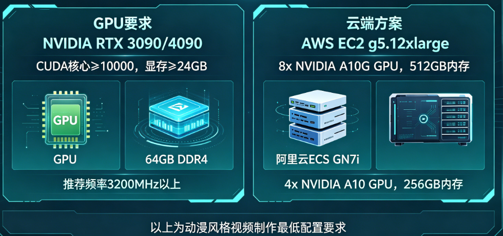 AI视频制作需要什么配置?从GPU要求、内存大小到云端方案的深度硬件需求解读
