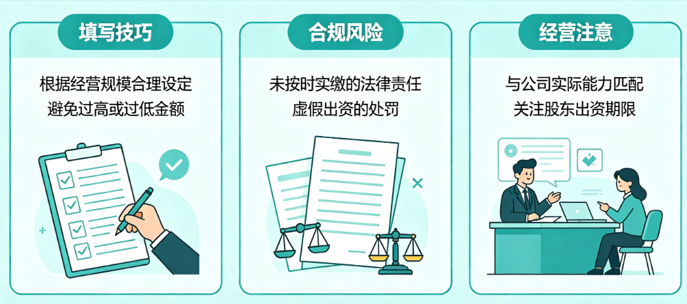 公司认缴注册资金填写技巧、合规风险、经营注意指南