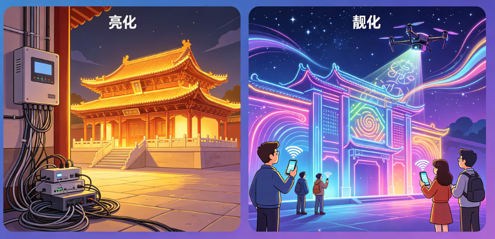 2026年文旅夜游新趋势:从“亮化”到“靓化”,无线部署成为景区升级必选项