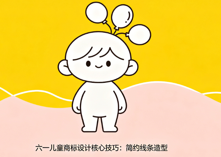 六一儿童商标设计:卡通形象、线条简约、造型创作核心技巧
