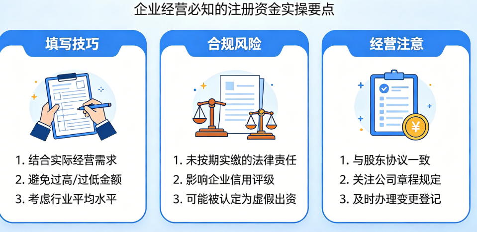 公司认缴注册资金填写技巧、合规风险、经营注意指南