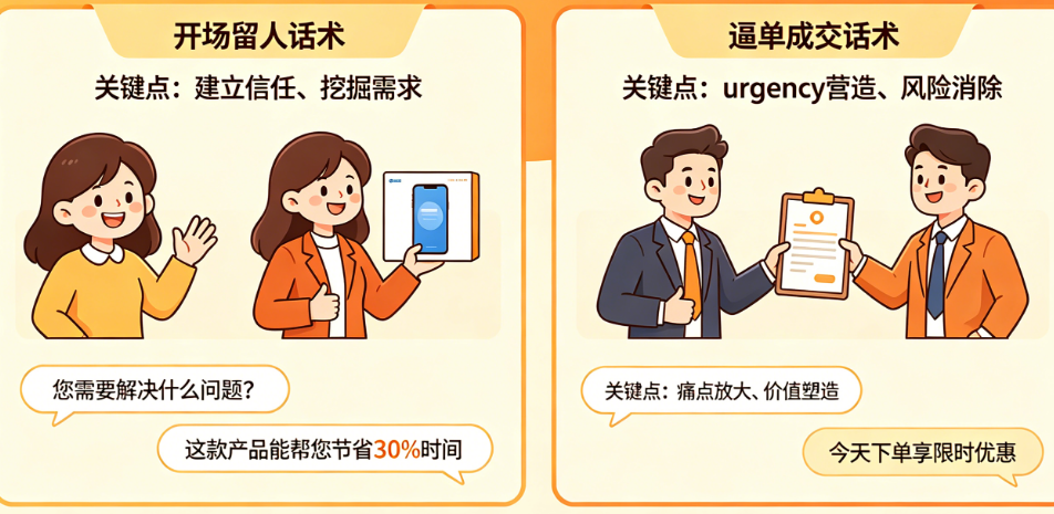 怎么讲产品用户才想买？从开场留人到逼单成交的话术底层逻辑拆解