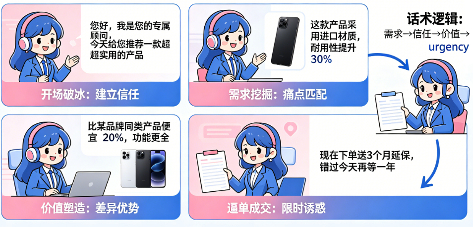 怎么讲产品用户才想买？从开场留人到逼单成交的话术底层逻辑拆解