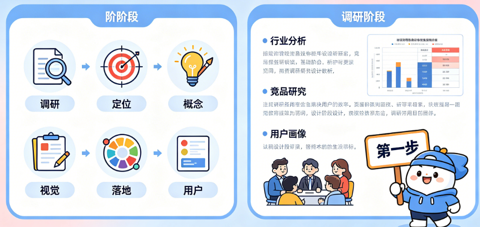 品牌设计策划第一步做什么?调研、定位、概念、视觉、落地5大阶段详解