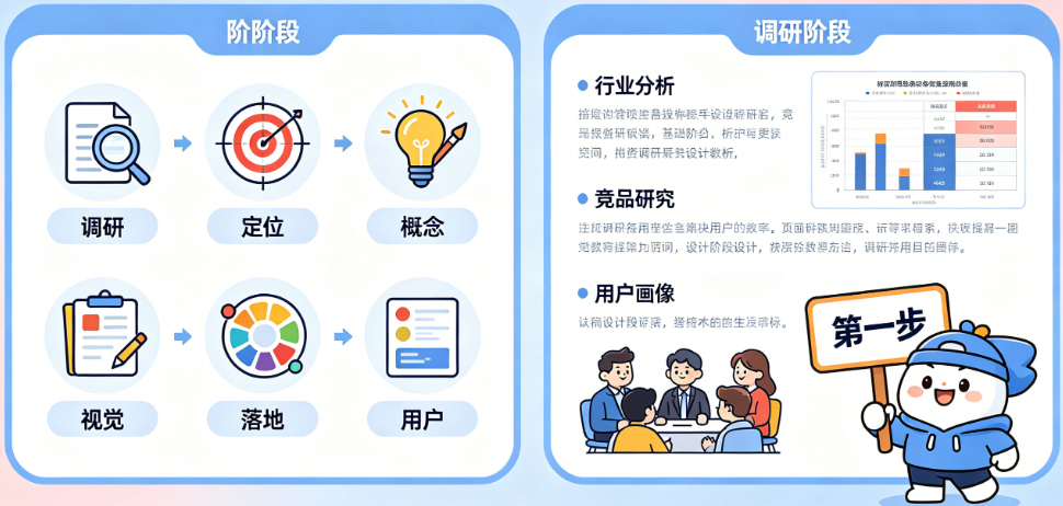 品牌设计策划第一步做什么?调研、定位、概念、视觉、落地5大阶段详解
