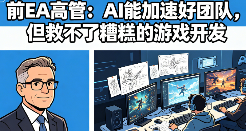 前EA高管：AI能加速好团队，但救不了糟糕的游戏开发