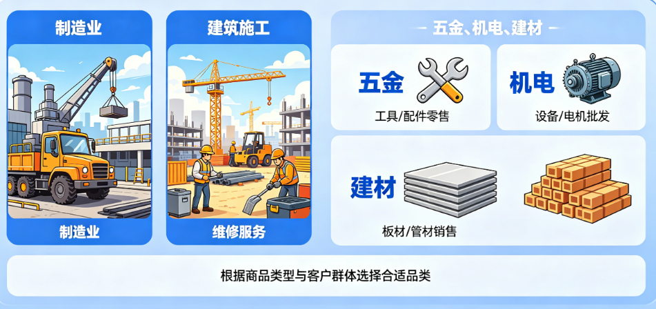 工业品零售小程序适合哪些行业商家?五金、机电、建材怎么选?