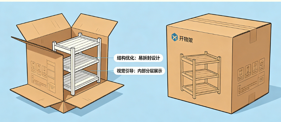 开箱体验平平无奇?揭秘包装设计如何让置物架品牌“开箱即见”