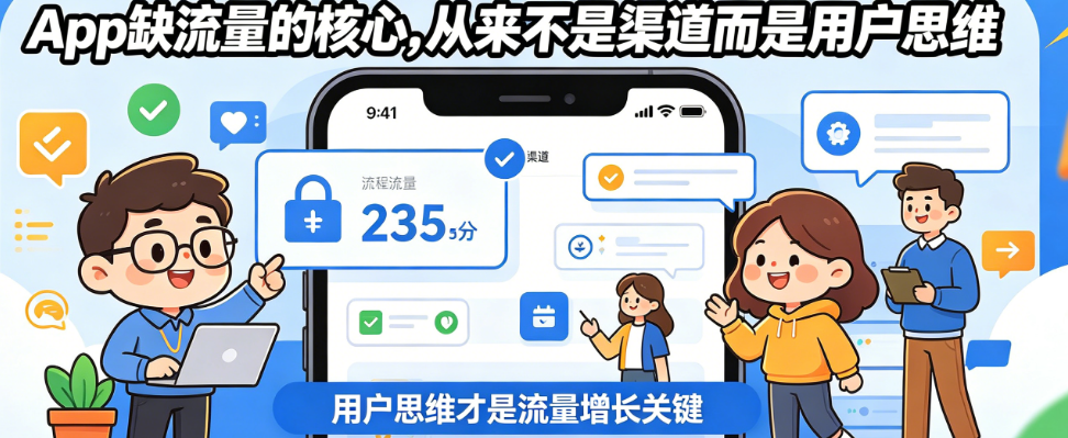打破流量误区!App缺流量的核心，从来不是渠道而是用户思维