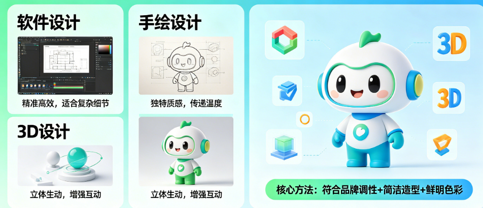 吉祥物用什么设计好看?软件、手绘、3D如何选?打造吸睛形象的核心方法
