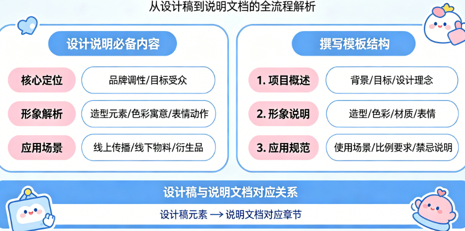 设计稿过了说明写不出来?揭秘专业吉祥物设计说明的必备内容与撰写模板