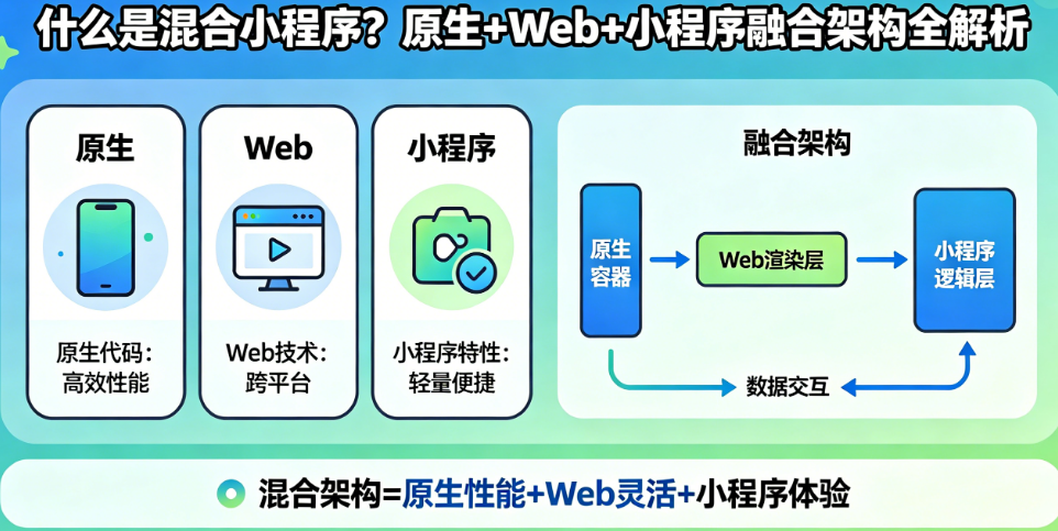 什么是混合小程序?原生+Web+小程序融合架构全解析