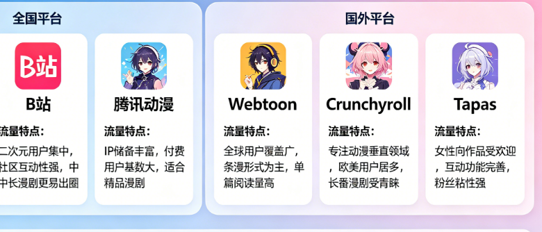 做好的AI漫剧发哪里?揭秘国内外可发布AI漫剧的主流平台与流量特点