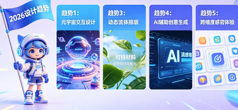 广告设计跟不上潮流?揭秘2026年将引领创意的5大设计趋势