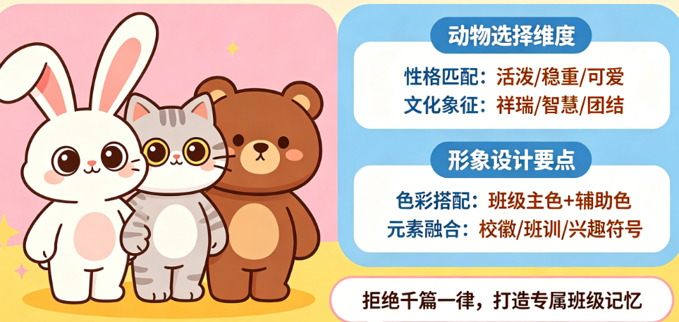 班级吉祥物没特色?揭秘动物选择与形象设计的核心匹配逻辑