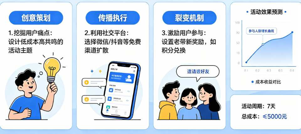 低成本引爆点活动怎么策划?创意、传播、裂变如何以小博大?