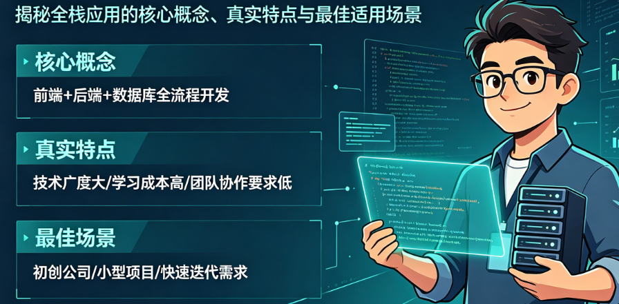 全栈开发是万能解药吗?揭秘全栈应用的核心概念、真实特点与最佳适用场景