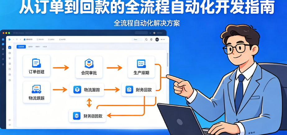 商务管理软件别只懂“审批流”!从订单到回款的全流程自动化开发指南