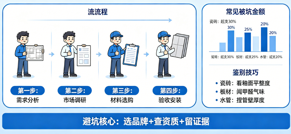 装修材料被坑了多少钱?揭秘2026选材全流程的避坑要点与鉴别技巧