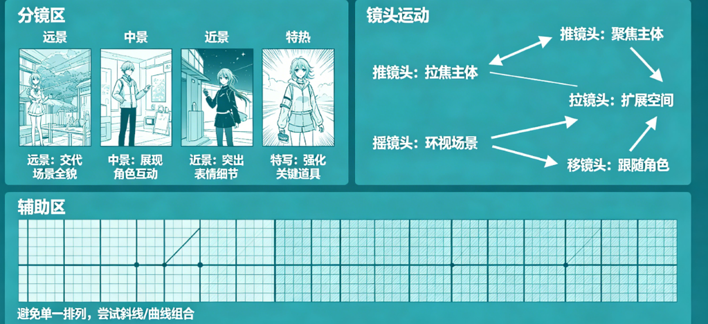 AI漫剧分镜别只懂“格子排列”!从景别选择到镜头运动的完整设计指南