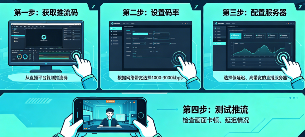 直播推流怎么调试?推流码、码率、服务器如何设置?——稳定推流全指南