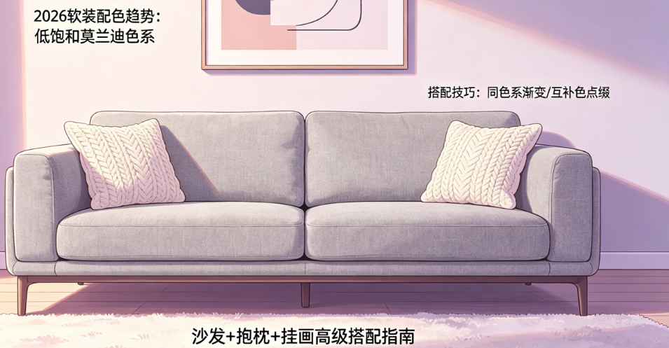 沙发+抱枕+挂画怎么搭才高级？揭秘2026软装配色趋势与搭配技巧
