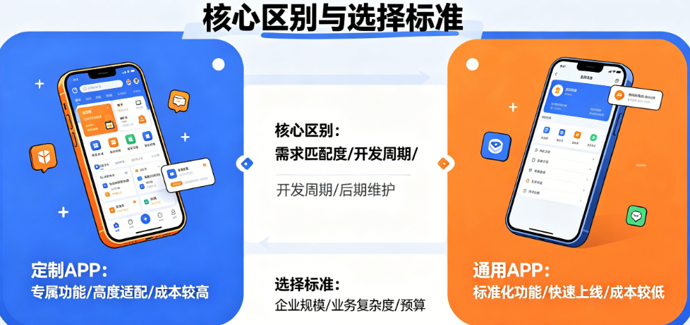 选错APP开发模式损失百万?揭秘定制与通用APP的核心区别与选择标准
