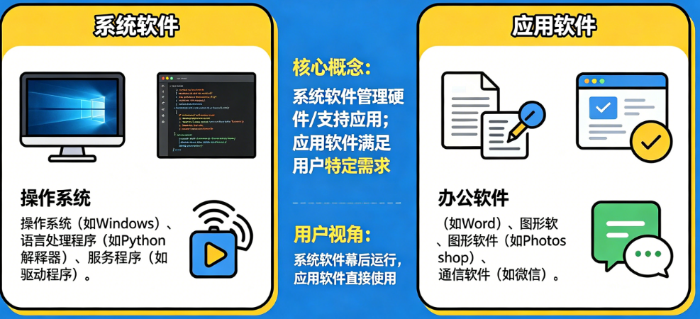 应用软件和系统软件有什么区别?核心概念怎么理解?