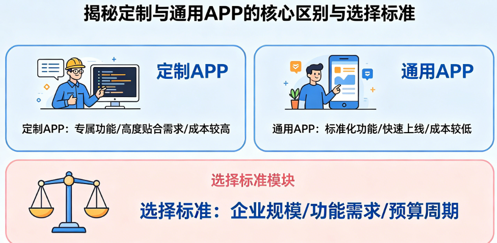 选错APP开发模式损失百万?揭秘定制与通用APP的核心区别与选择标准