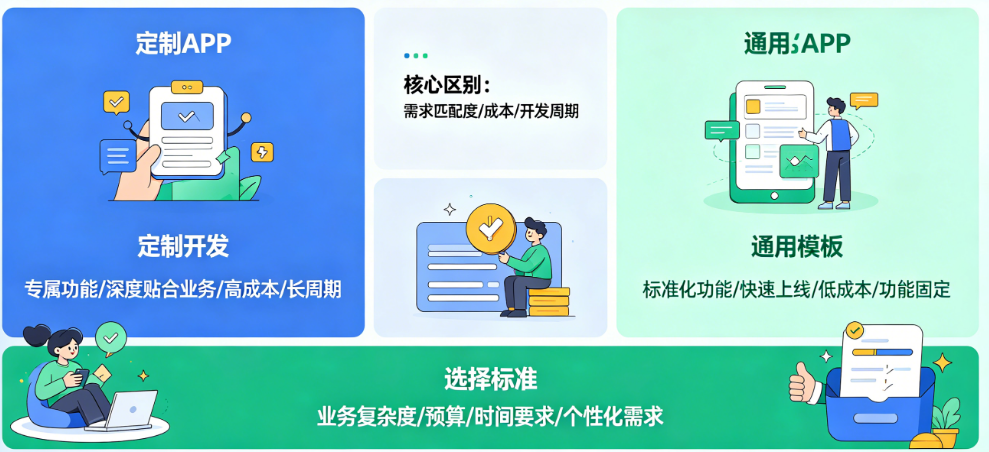 选错APP开发模式损失百万?揭秘定制与通用APP的核心区别与选择标准