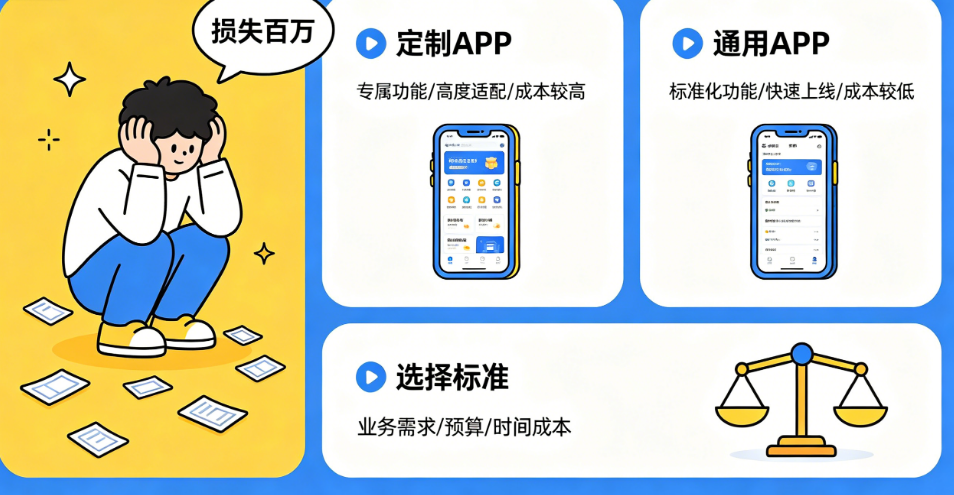 选错APP开发模式损失百万?揭秘定制与通用APP的核心区别与选择标准