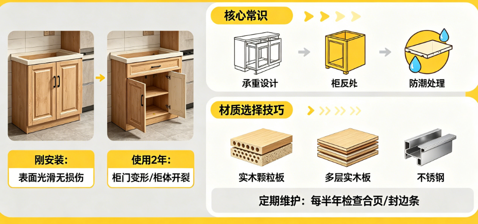 橱柜用了两年就坏了?揭秘橱柜装修的核心常识与材质选择技巧