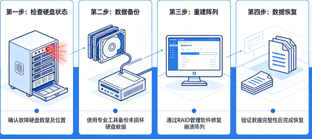 服务器RAID阵列坏了怎么恢复数据?硬盘故障、阵列崩溃如何自救?