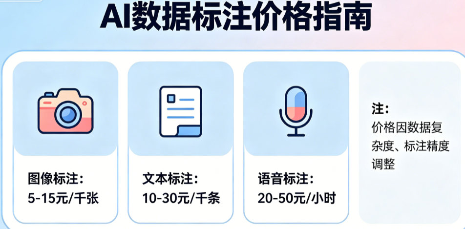 AI数据标注多少钱?图像、文本、语音标注价格全解析