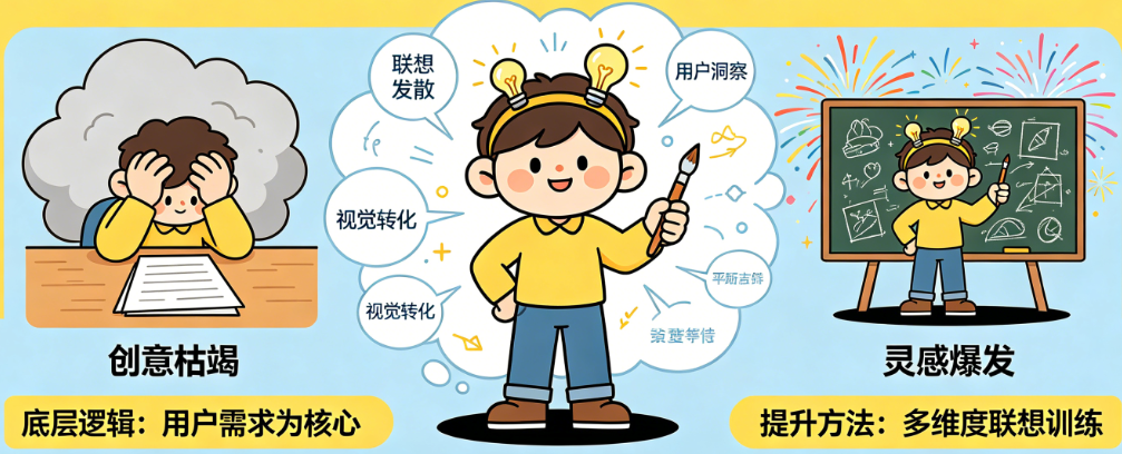 创意灵感总枯竭?揭秘广告设计师创意思维的底层逻辑与提升方法