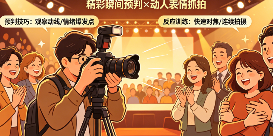 精彩瞬间怎么预判?动人表情怎么抓?——活动现场特写抓拍的预判与反应训练