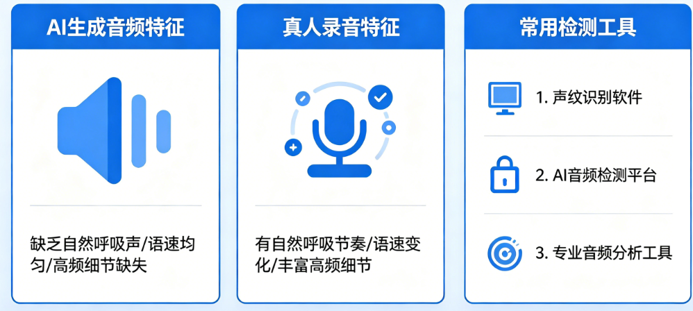 如何区分AI生成的音频和真人录音?有检测工具吗?——常见问答