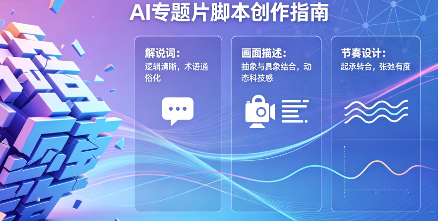 AI专题片脚本怎么写?解说词、画面描述、节奏设计如何把控?