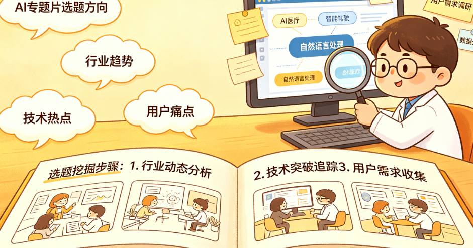 AI专题片怎么选题？行业趋势、技术热点、用户痛点如何挖掘？